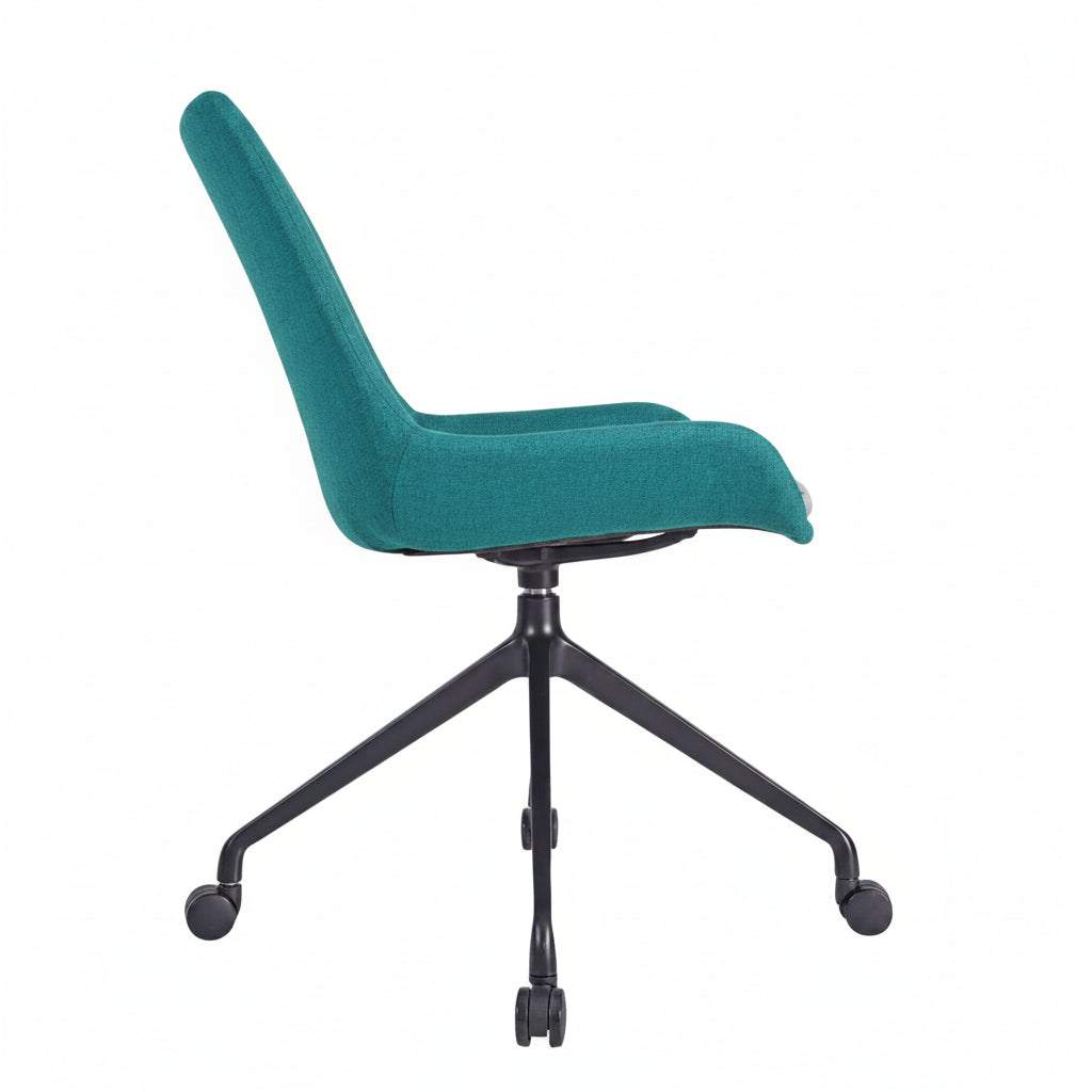 Brooklyn Upholstered Swivel Side Chair - with wheels