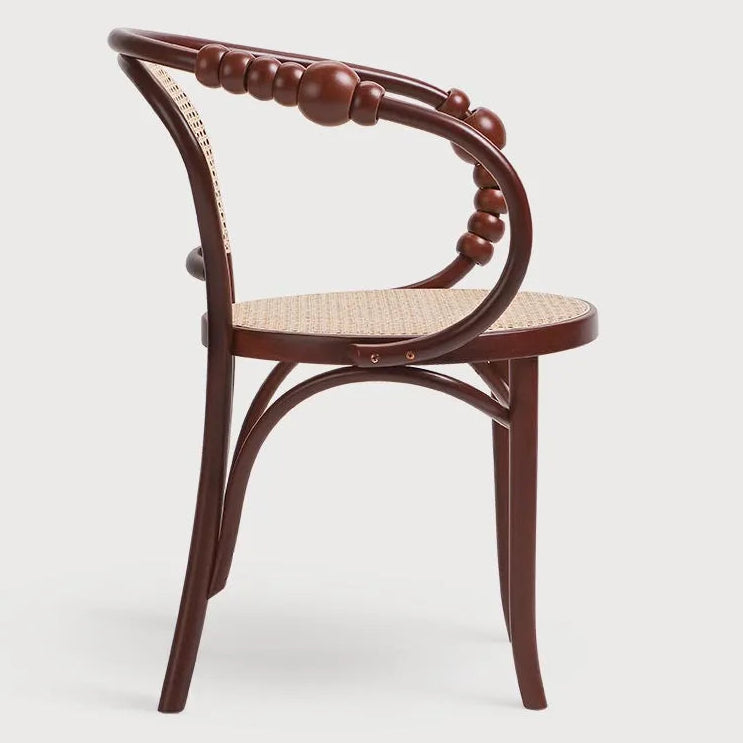 Perline Rattan Effect Wooden Armchair