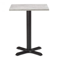 Zonda Metal Base Pedestal Square Table with Wood Top 700x700mm