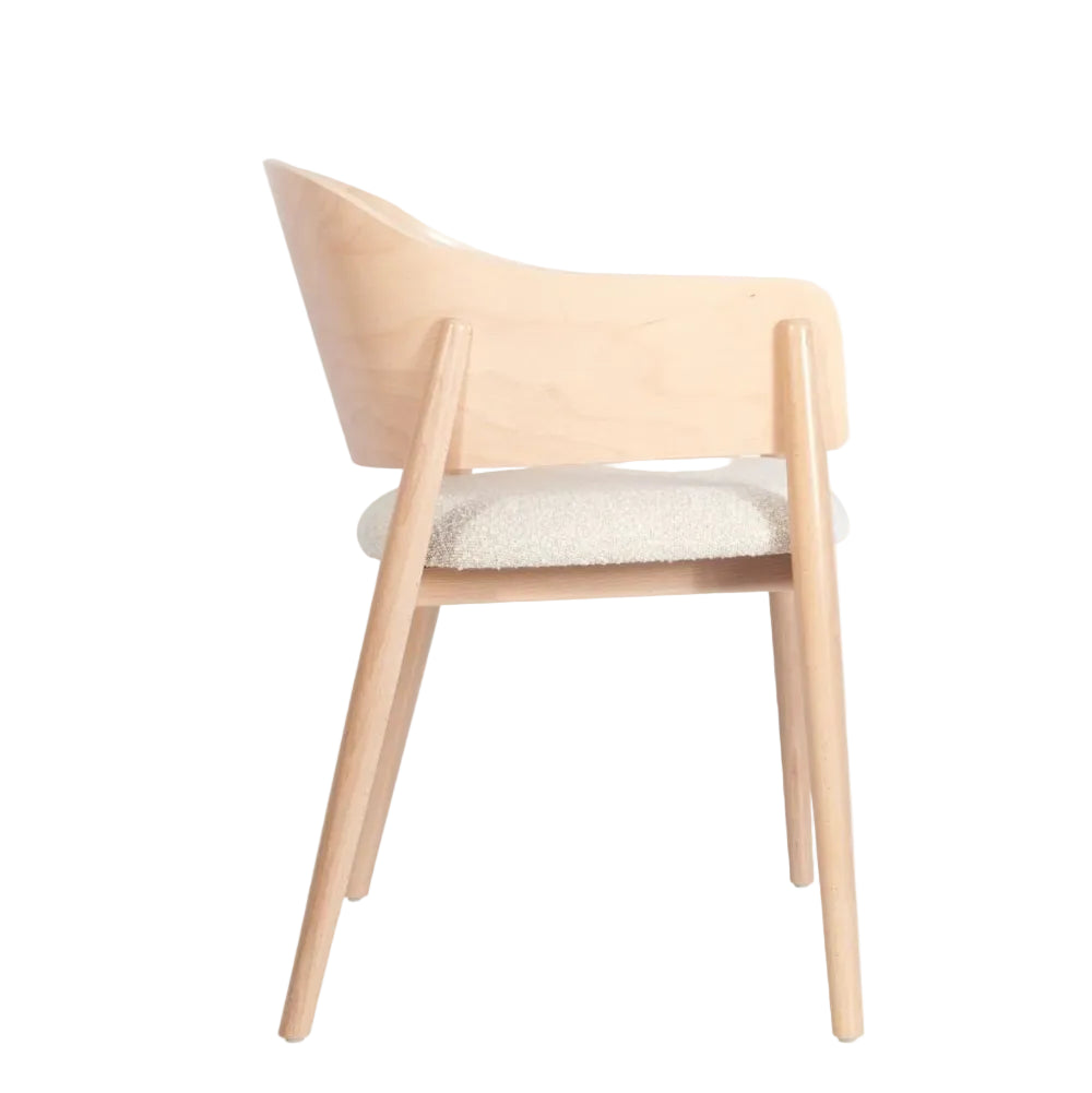 Milo Wooden Upholstered Armchair