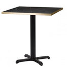 Switch The Bosa Metal Base Pedestal Square Table features a 700x700mm wood top and a sturdy metal base, combining modern style with durability for cafes. 3 image