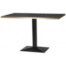 Switch Amalfi Metal Base Pedestal Rectangle Table with Wood Top 1200x700mm 2 image