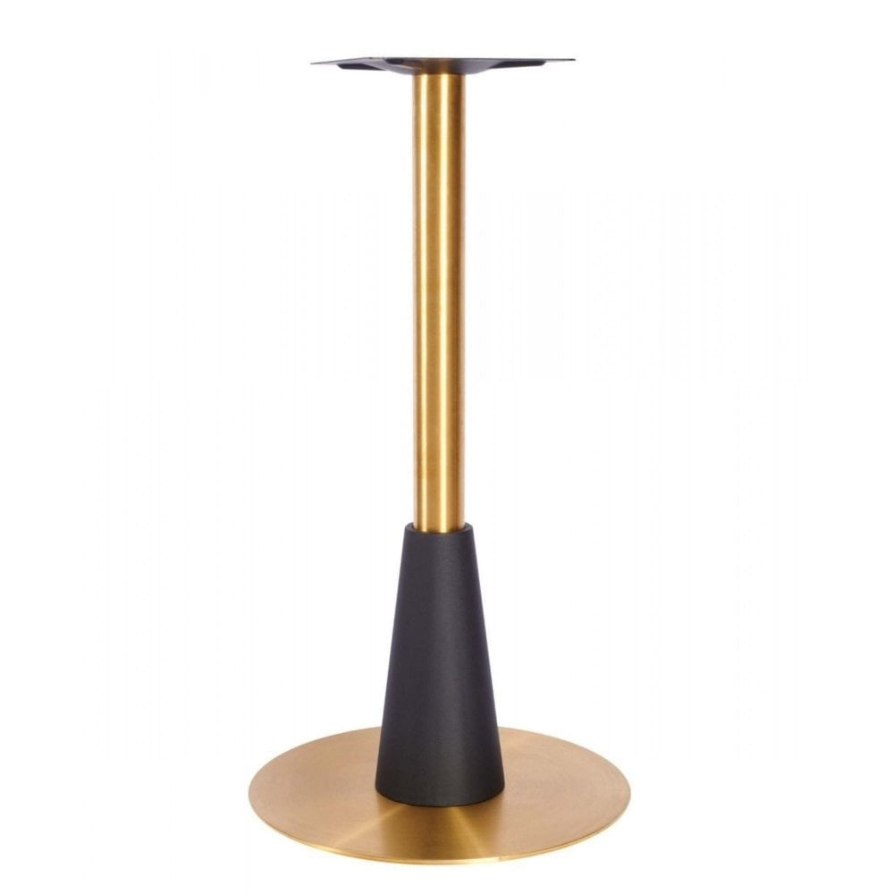 Ares Brass Black Round Table Base - Large