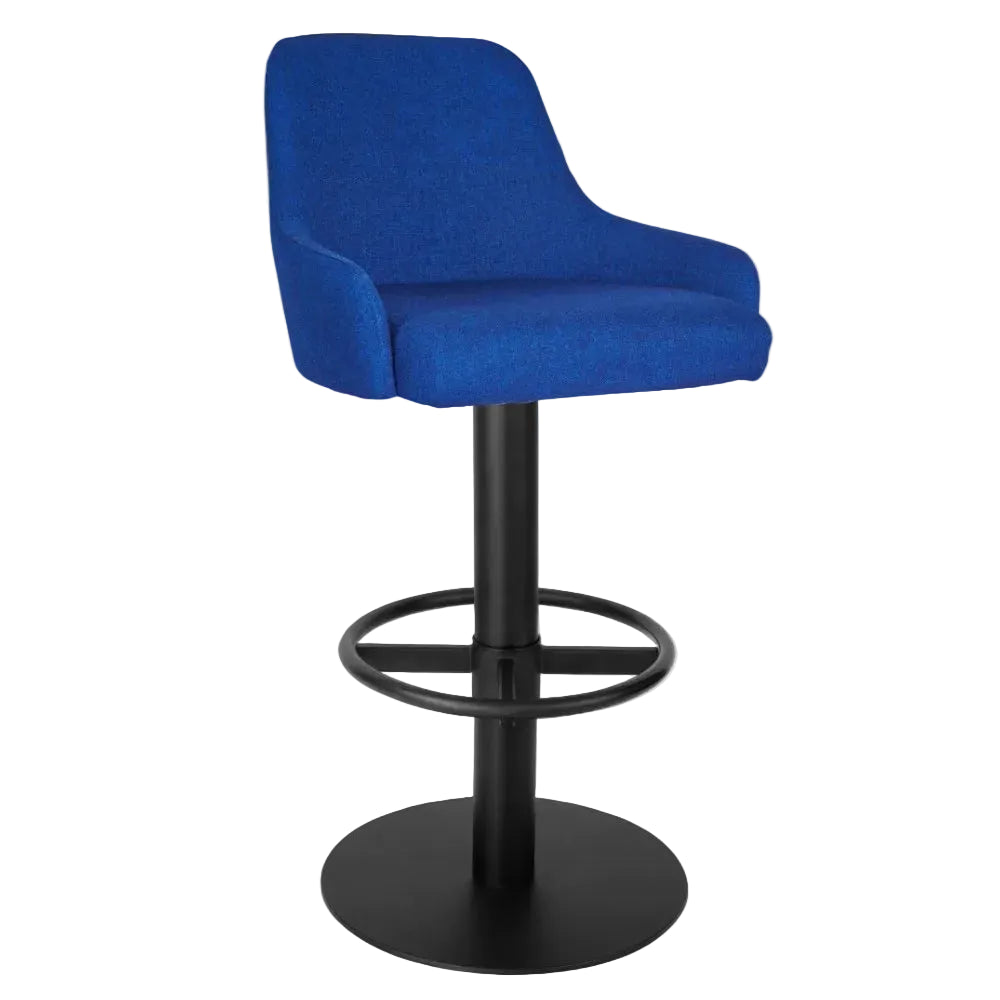 Camden Black Swivel Bar Stool