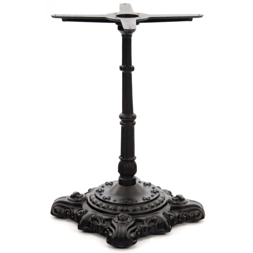 Hereford Ornate Bistro Black Cast Iron Table Base