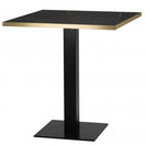 Switch Amalfi Metal Base Pedestal Square Table with Wood Top 700x700mm 3 image