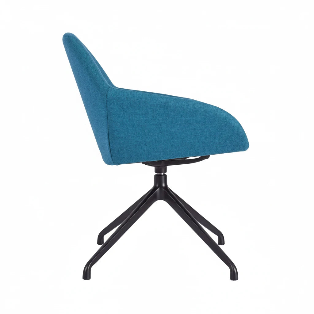 Orlando Upholstered Swivel Chair - Black