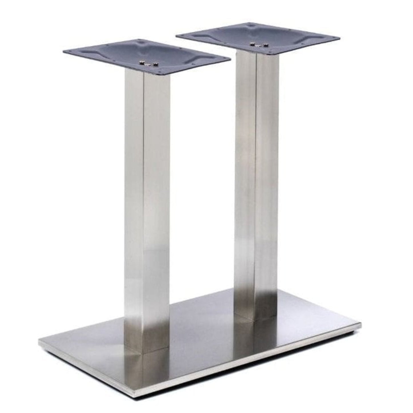 Danilo Stainless Steel Rectangle Twin Pedestal Table Base