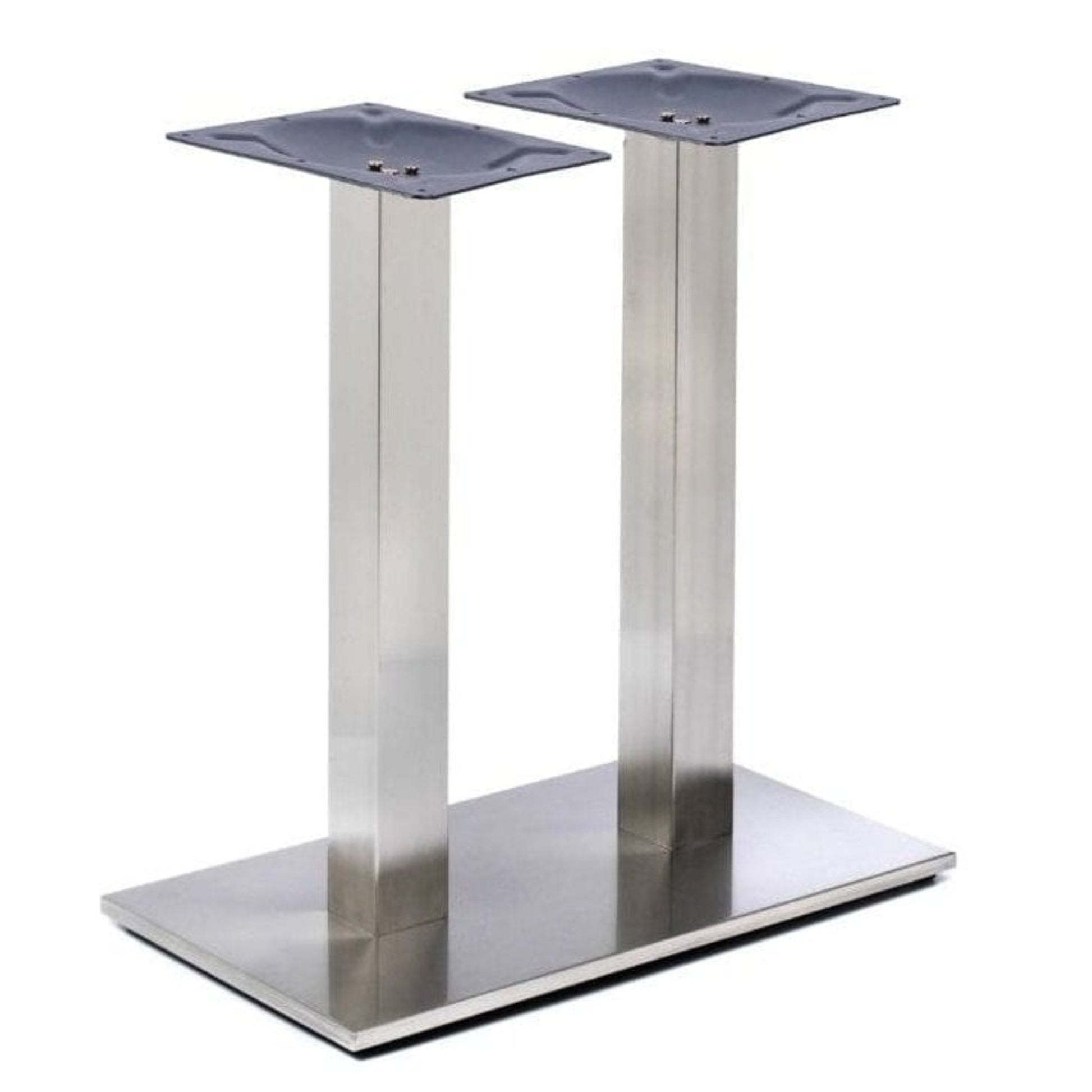 Danilo Stainless Steel Rectangle Twin Pedestal Table Base