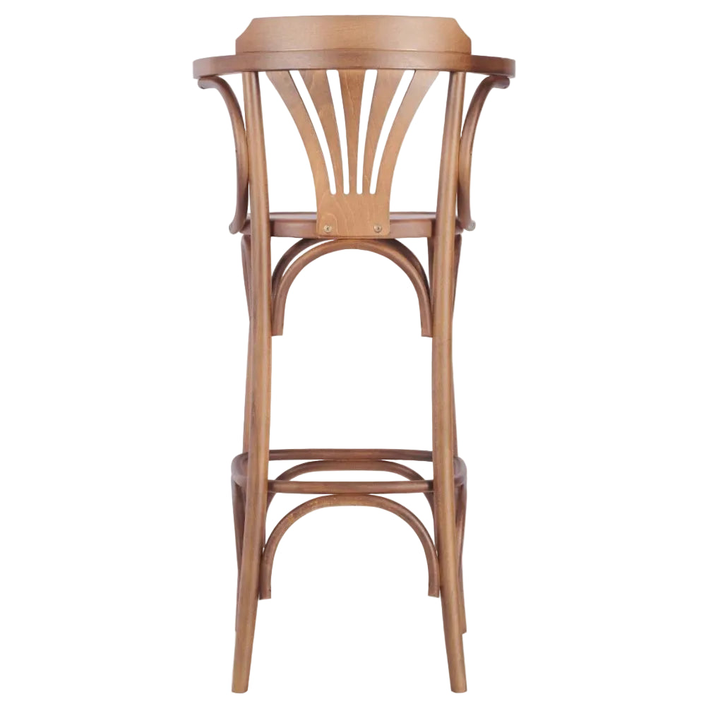 Elizabeth Bentwood Wooden Upholstered Bar Stool