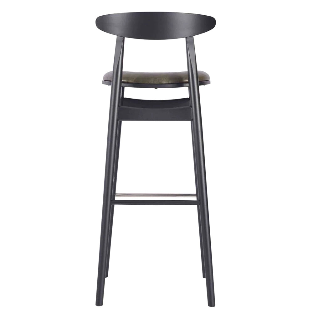 Naya Wooden Upholstered Bar Stool