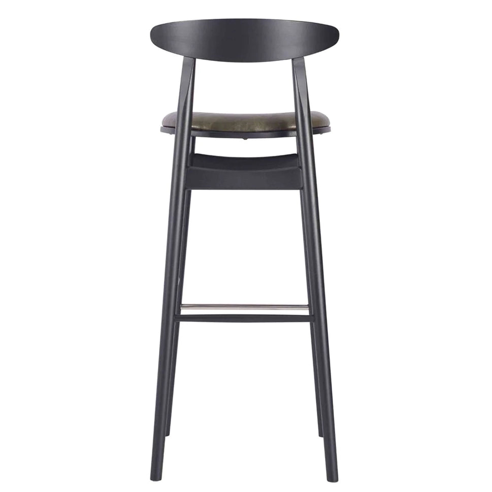 Naya Wooden Upholstered Bar Stool