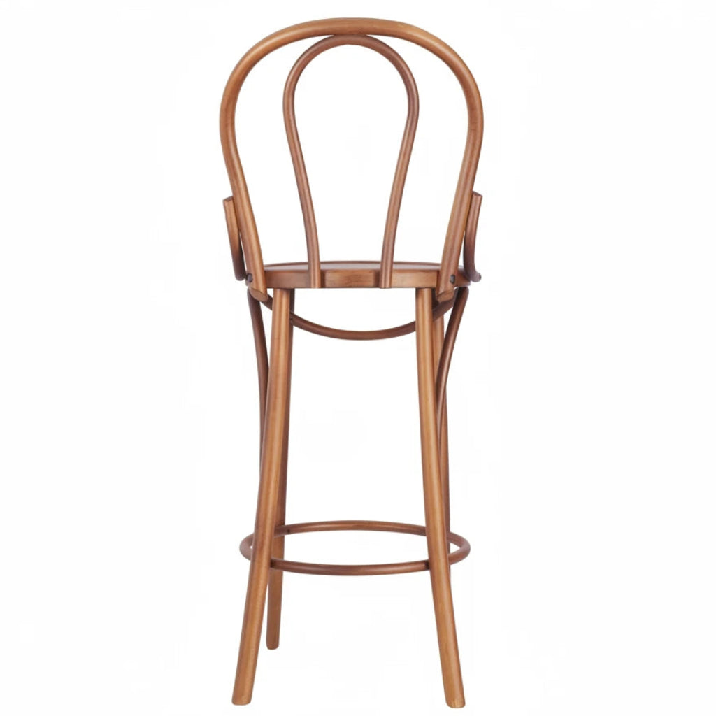 Beatrice Bentwood Wooden Upholstered Bar Stool