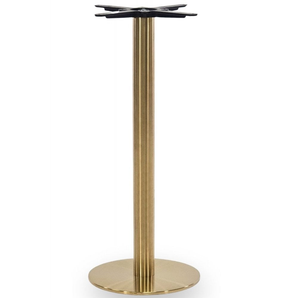 Cava Round Champagne Gold Table Base - Medium