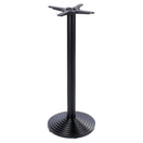 Switch The Ripple Round Black Cast Iron Table Base features a rippled round base and a cross-shaped mounting plate—perfect for modern spaces and contract environments. 2 image