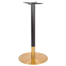 Switch The Zeus Round Brass Black Table Base - Large features a gold-tone bottom, black central pole, and top mounting brackets—an ideal stylish brass table base for modern interiors. 3 image