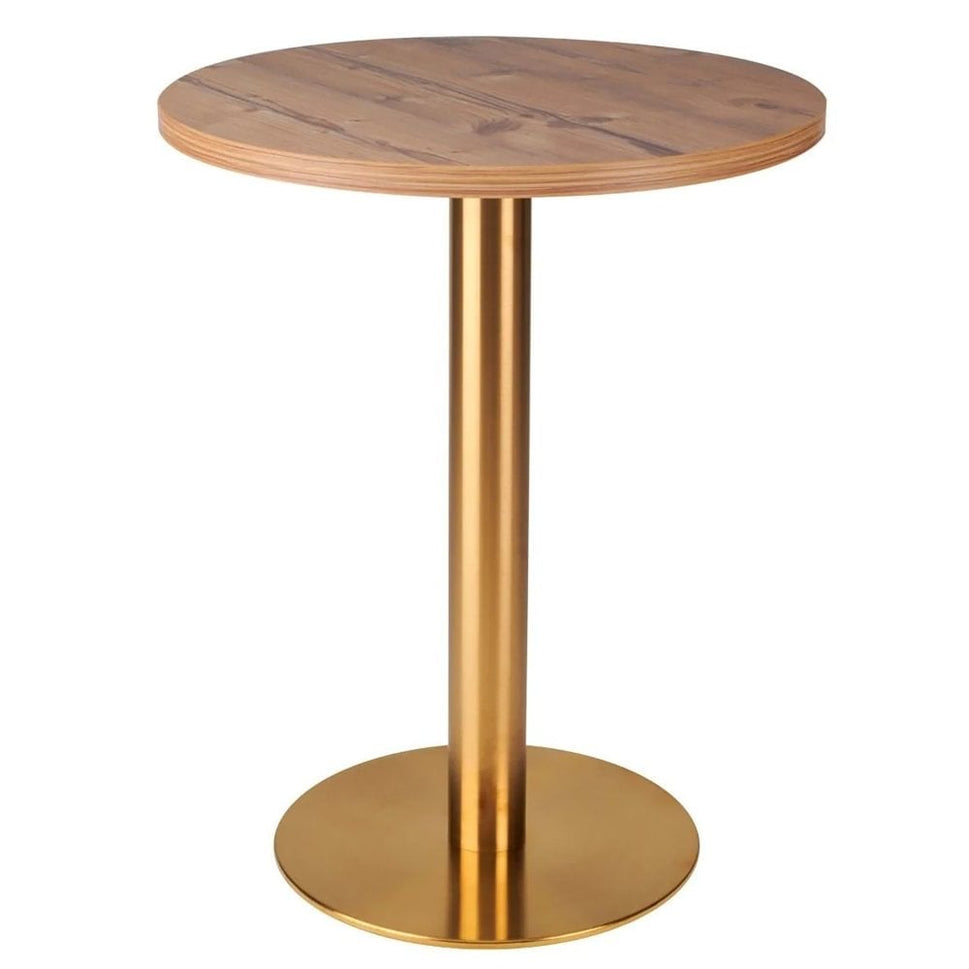 Zeus Round Vintage Brass Table Base - Small