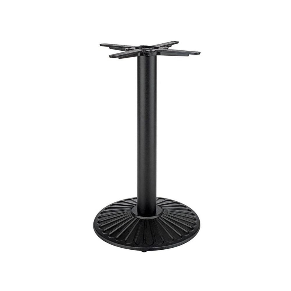 Crewe Medium Round Black Cast Iron Table Base