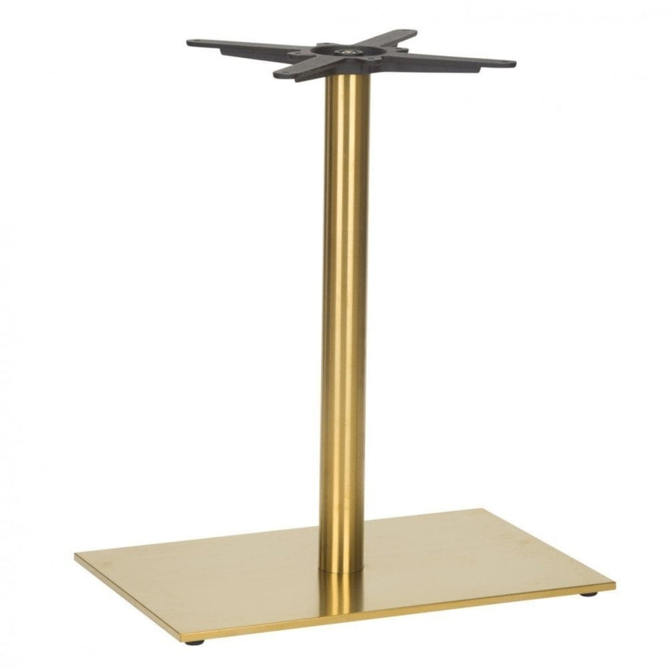 Midas Vintage Brass Table Base - Rectangle Single Pedestal