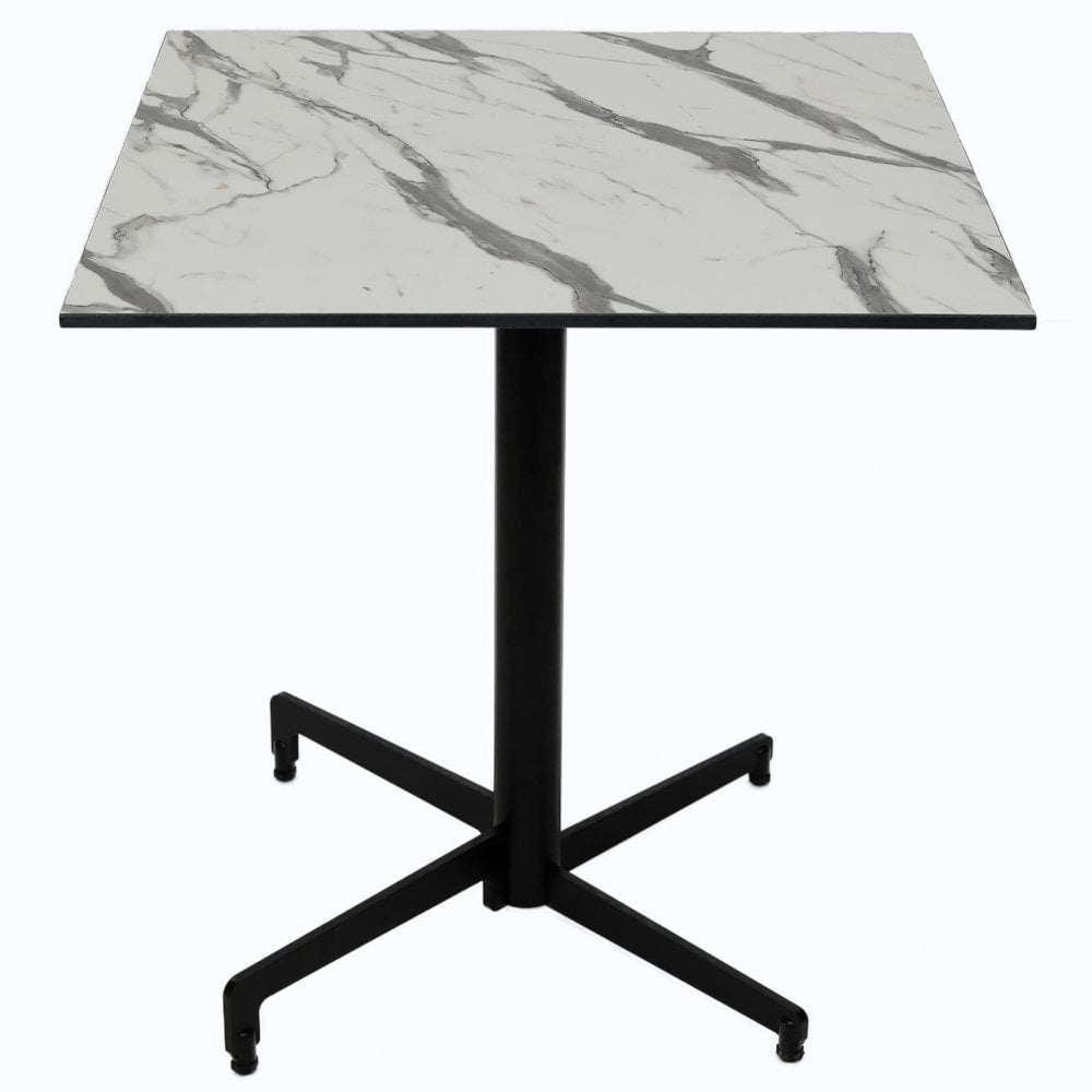 White Calacatta Marble Outdoor Laminate Restaurant Table Top