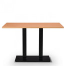 Switch Bertone Metal Base Pedestal Rectangle Table with Wood Top 1200x700mm 3 image