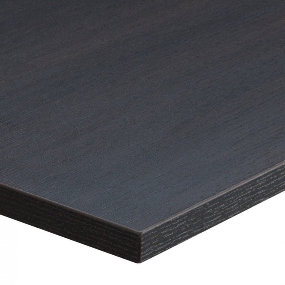 Figaro Metal Base Pedestal Square Table with Wood Top 600x600mm