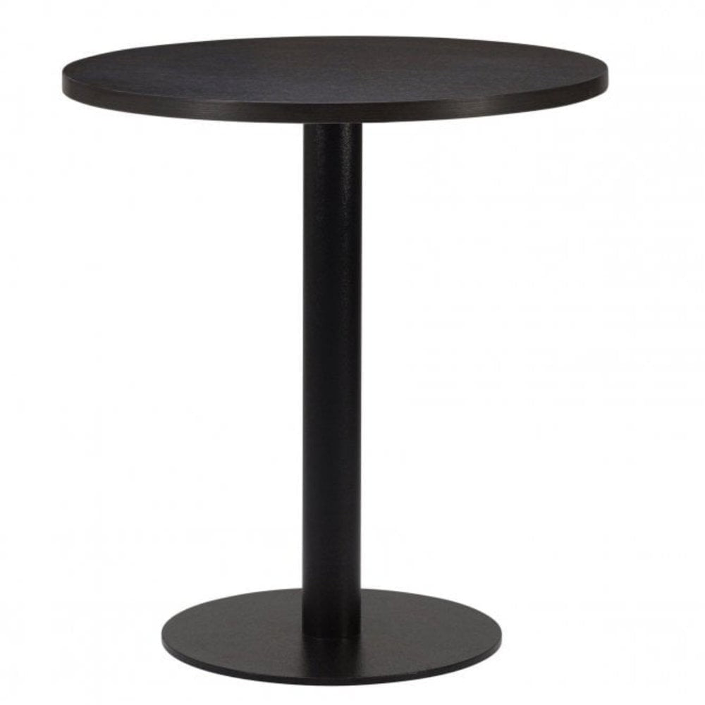 Figaro Metal Base Pedestal Round Table with Wood Top 600mm