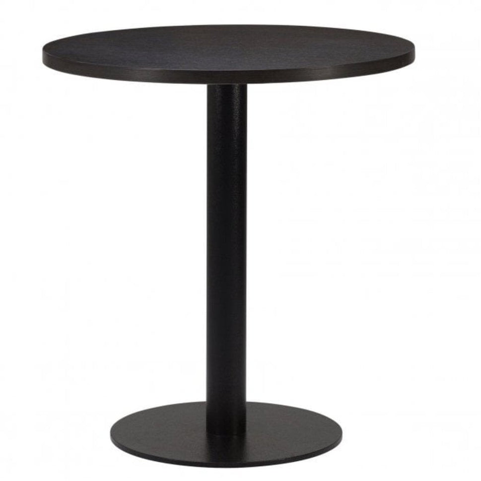 Figaro Metal Base Pedestal Round Table with Wood Top 600mm