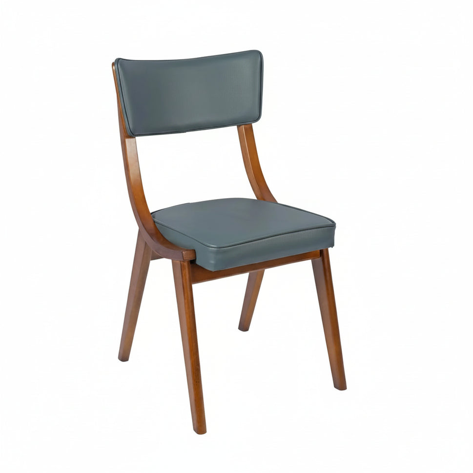 Wave Wooden Upholstered Side Chair