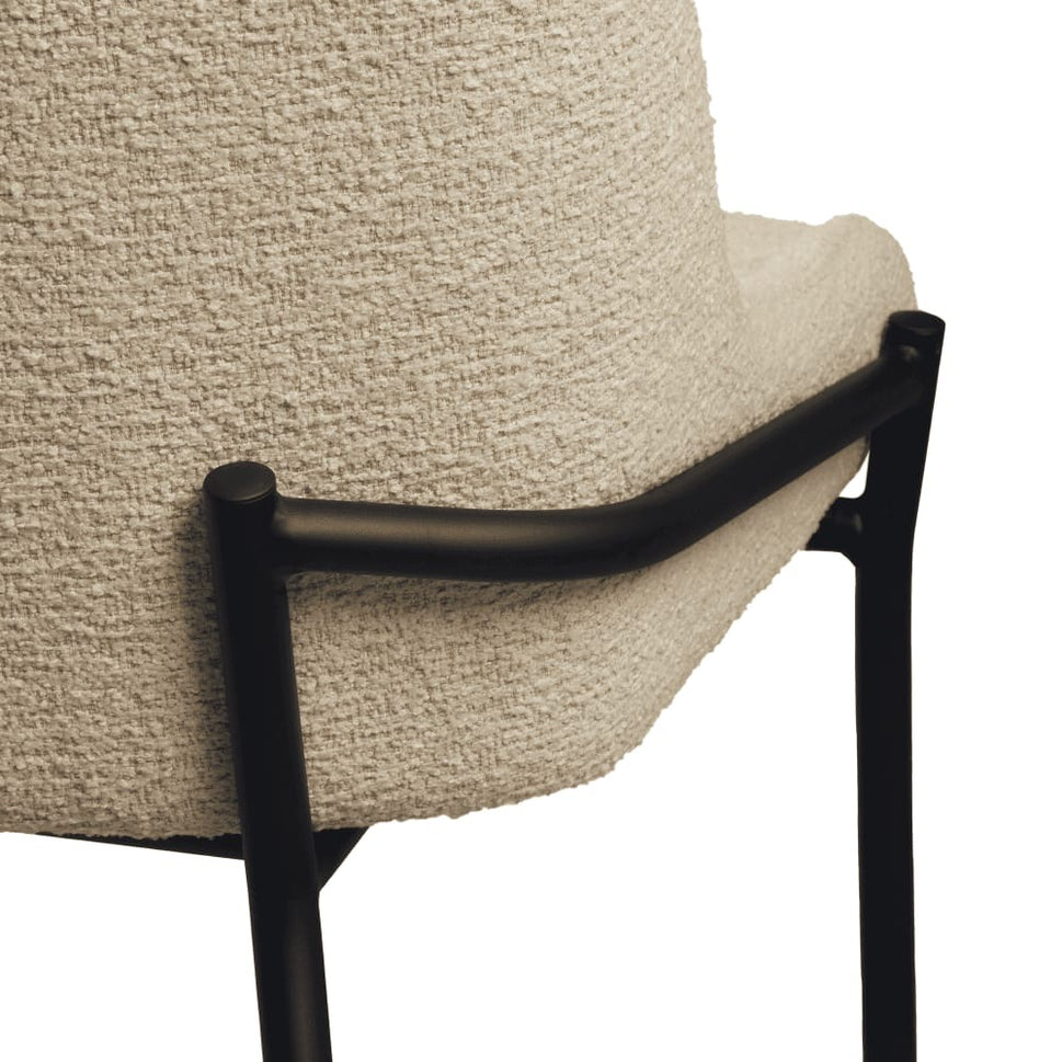 Westbury Boucle Upholstered Metal Side Chair