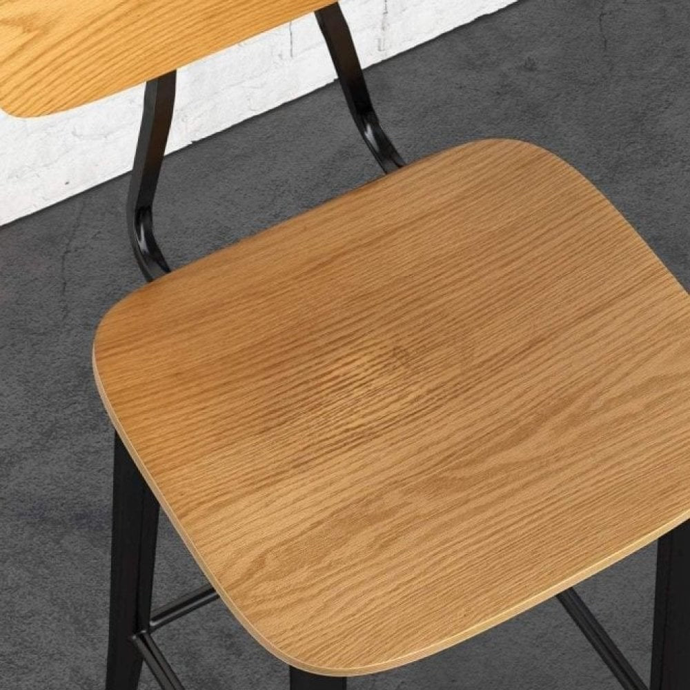 Juna Oak Wooden Bar Stool