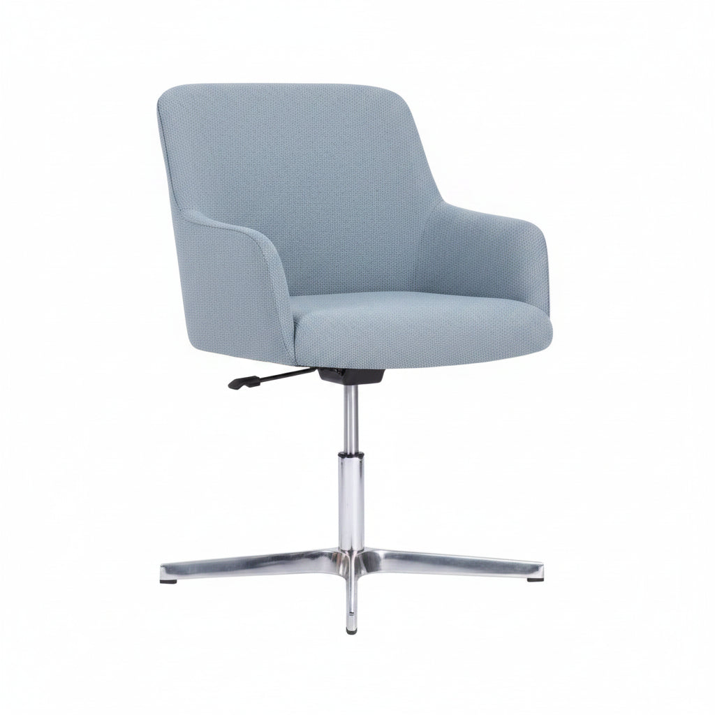 Huntington Wooden Upholstered Swivel Gaslift Armchair