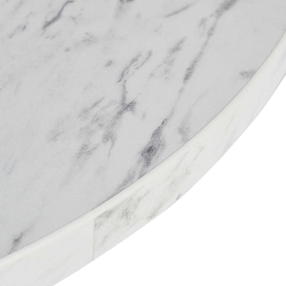 White Carrara Marble Laminate Table Top - 25mm
