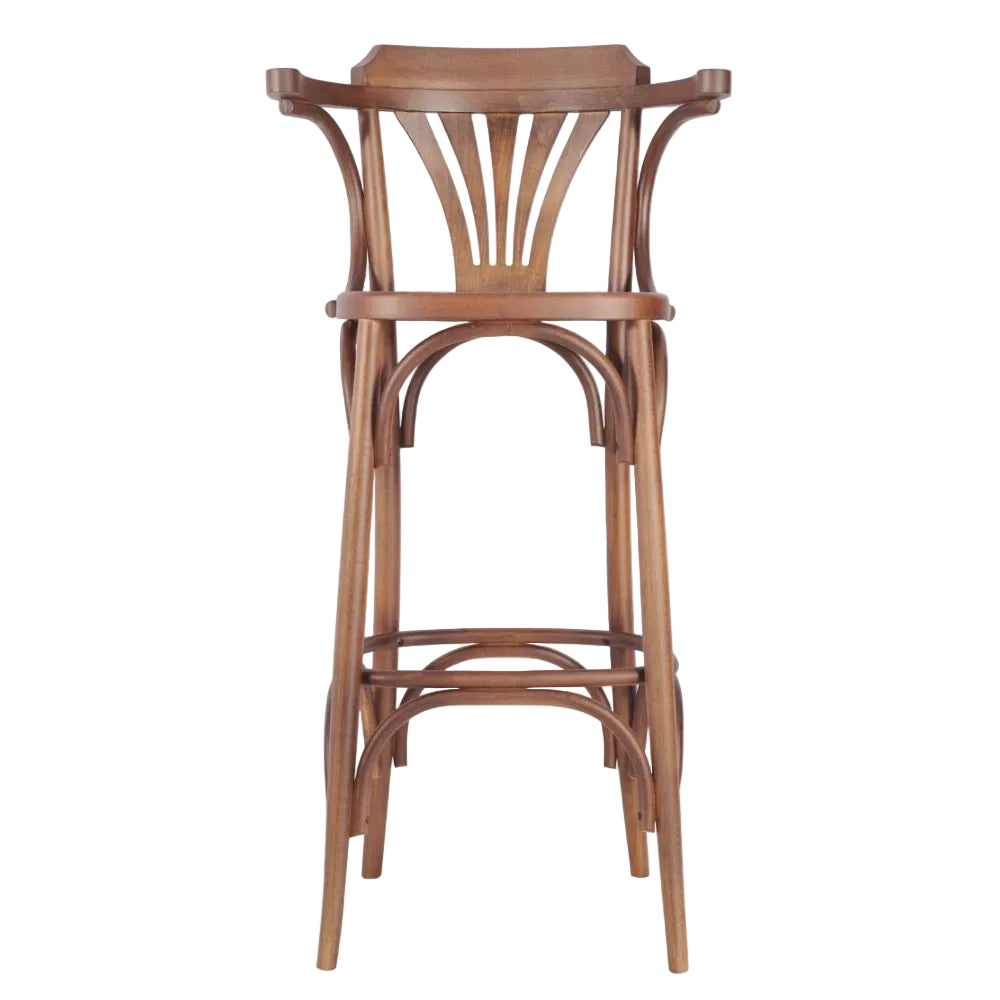 Elizabeth Bentwood Wooden Upholstered Bar Stool
