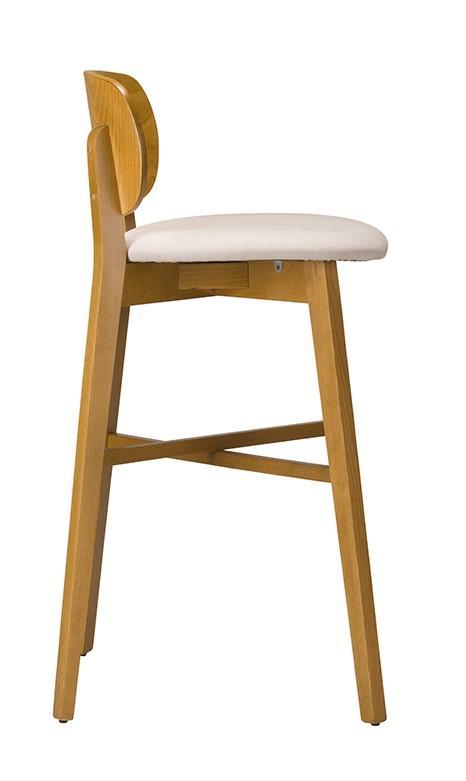 Rana Wooden Upholstered Bar Stool