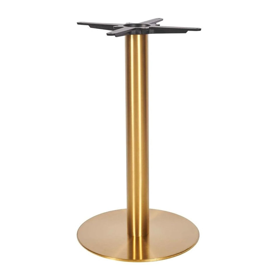 Zeus Round Vintage Brass Table Base - Small