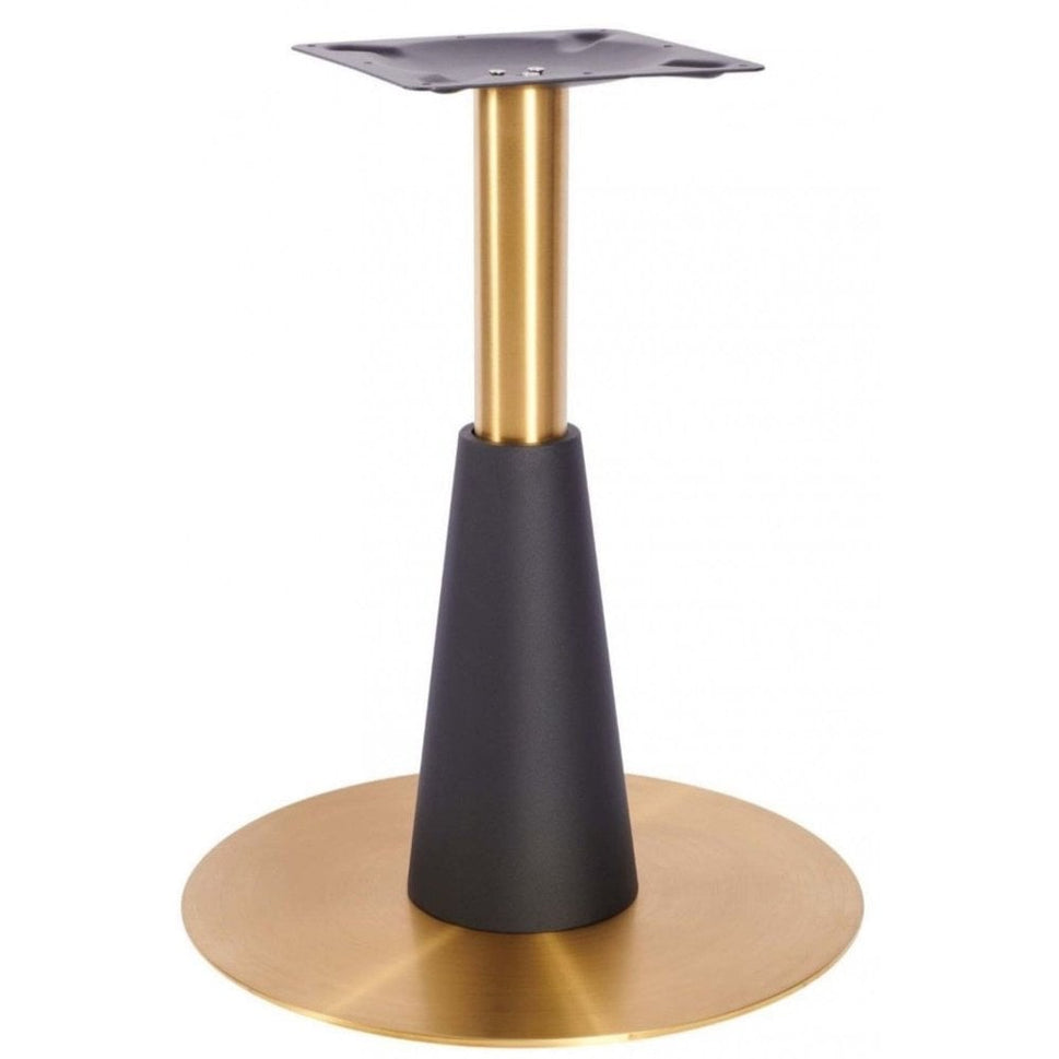 Ares Brass Black Round Table Base - Large