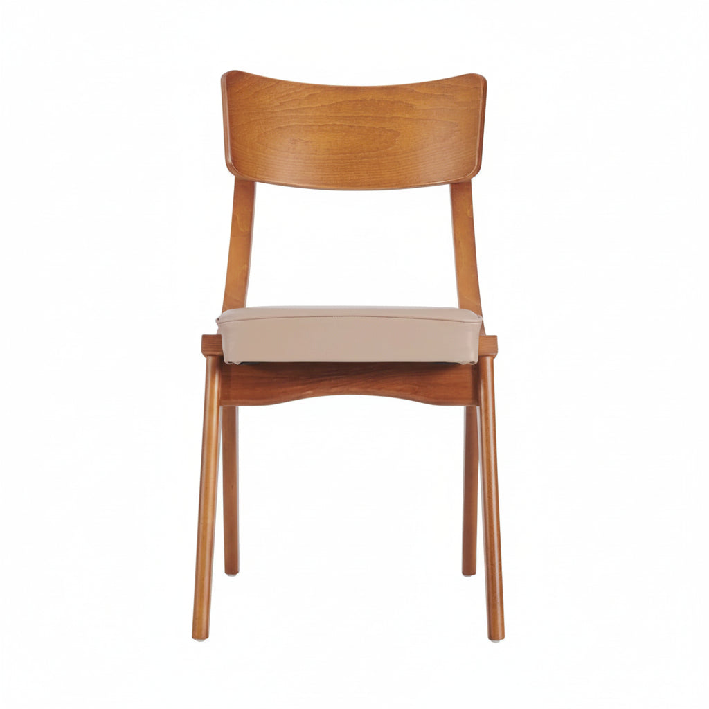Wave Wooden Upholstered Side Chair
