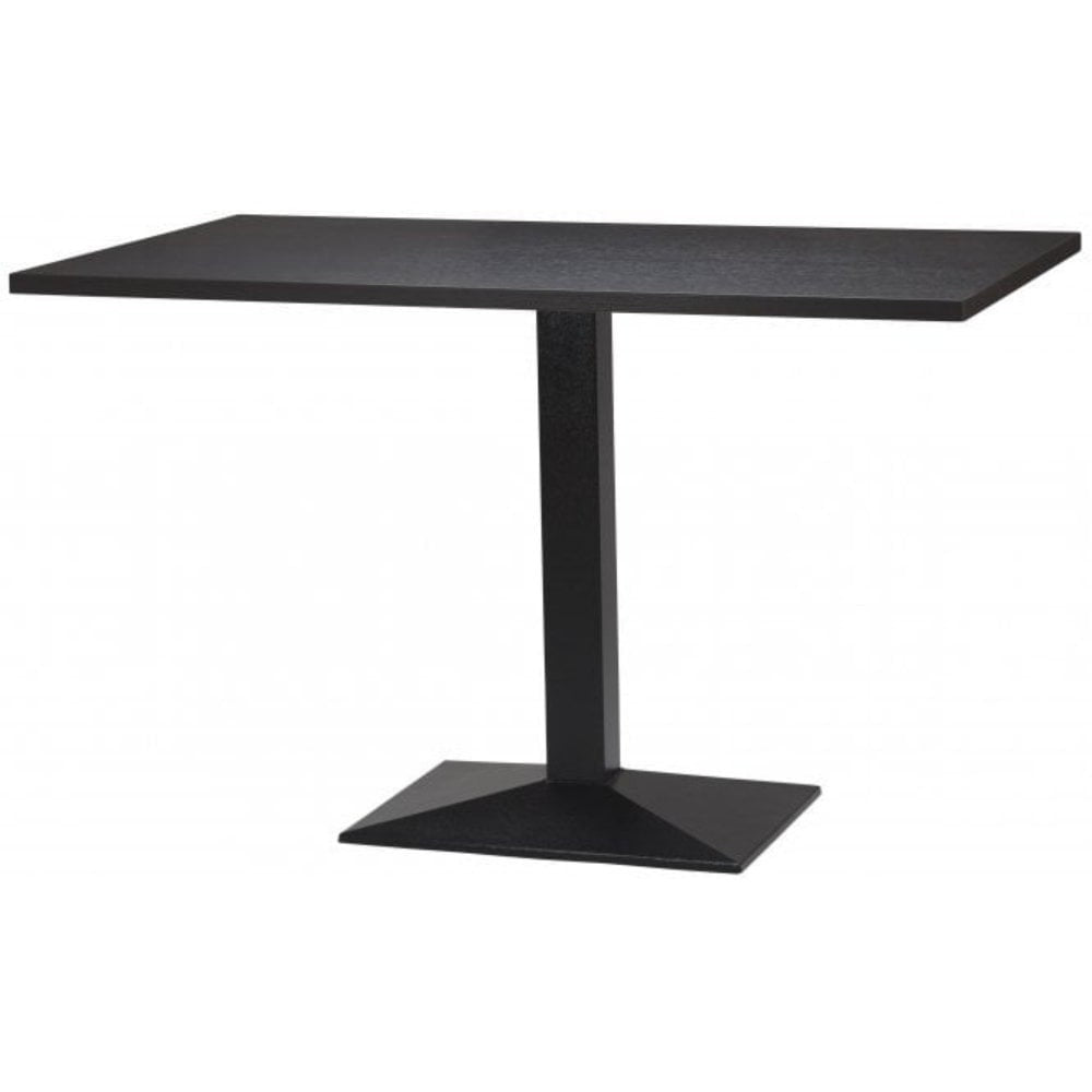 Amalfi Metal Base Pedestal Rectangle Table with Wood Top 1200x700mm