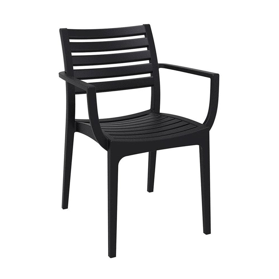 Artemis Plastic Outdoor Stacking Arm Chair