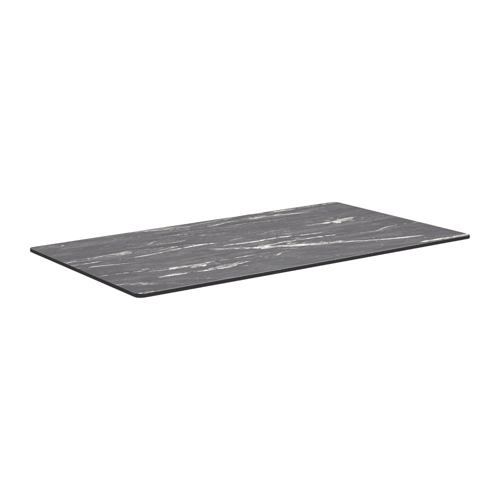 Black Marble Textured Outdoor Laminate Restaurant Table Top - 12mm