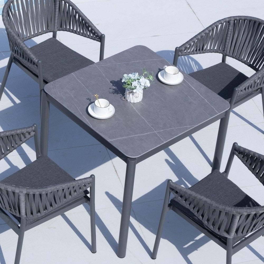 Malaga Square Stone Effect Outdoor Table