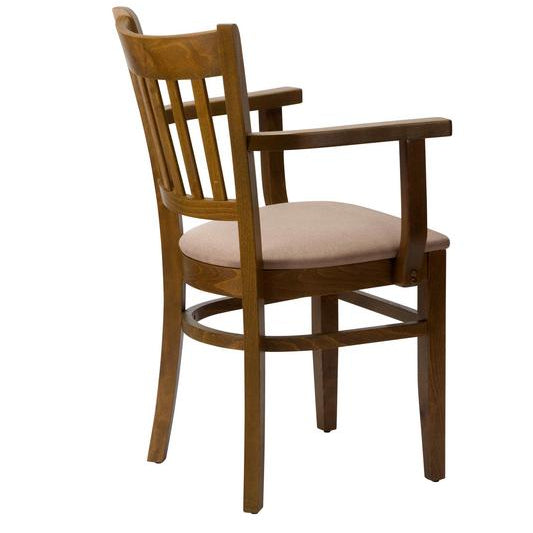 Vito Wooden Upholstered Armchair
