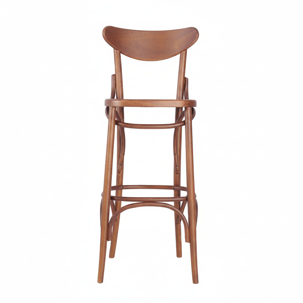 Hendon Bentwood Wooden Upholstered Bar Stool