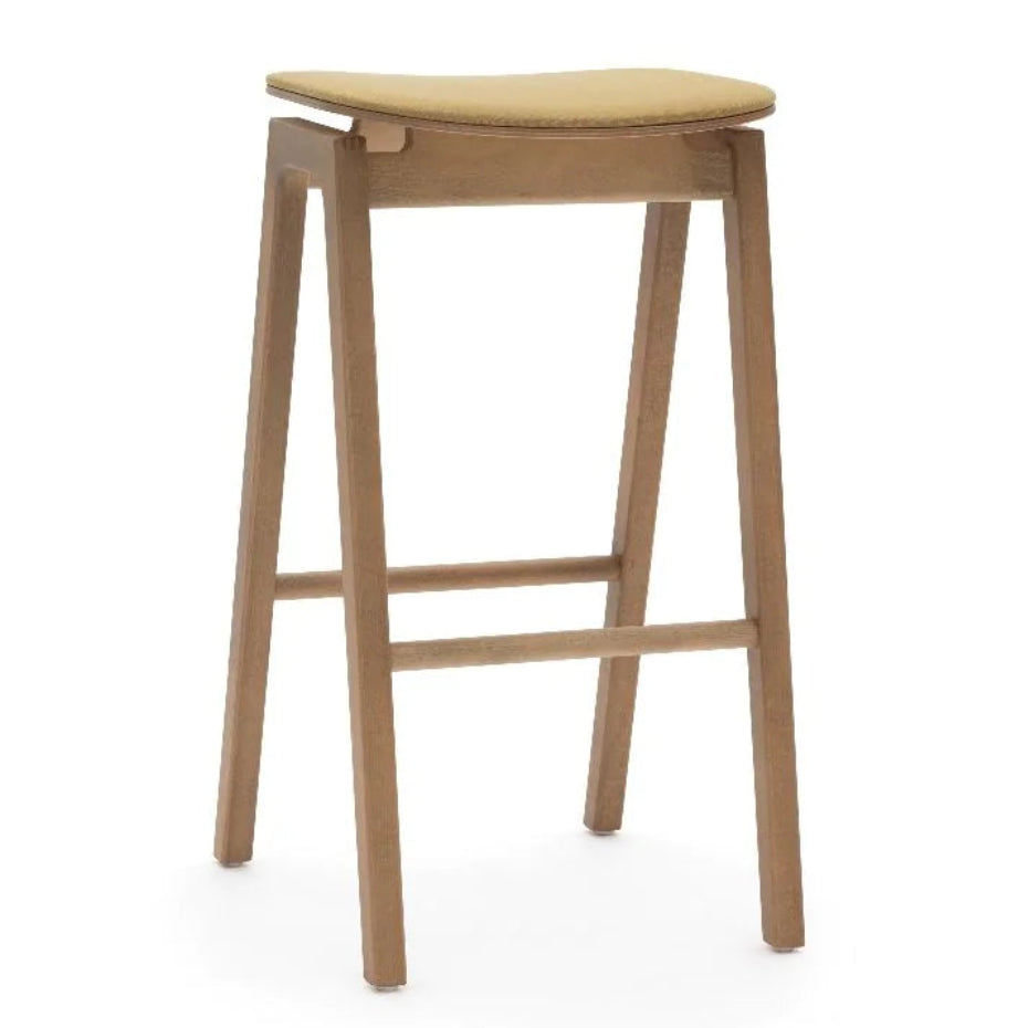 Ritz Wooden Upholstered Bar Stool