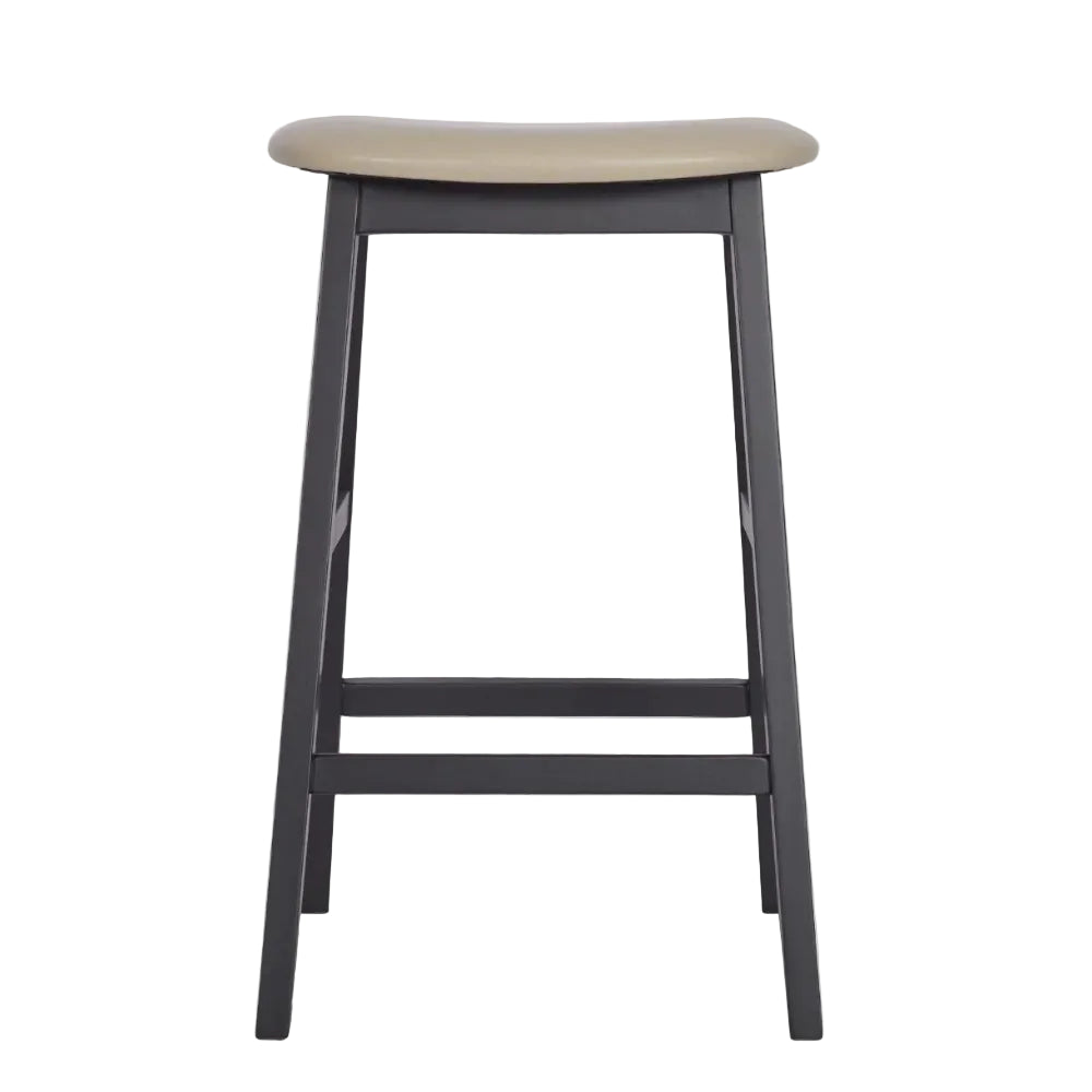 Savoy Wooden Upholstered Mid Height Stool