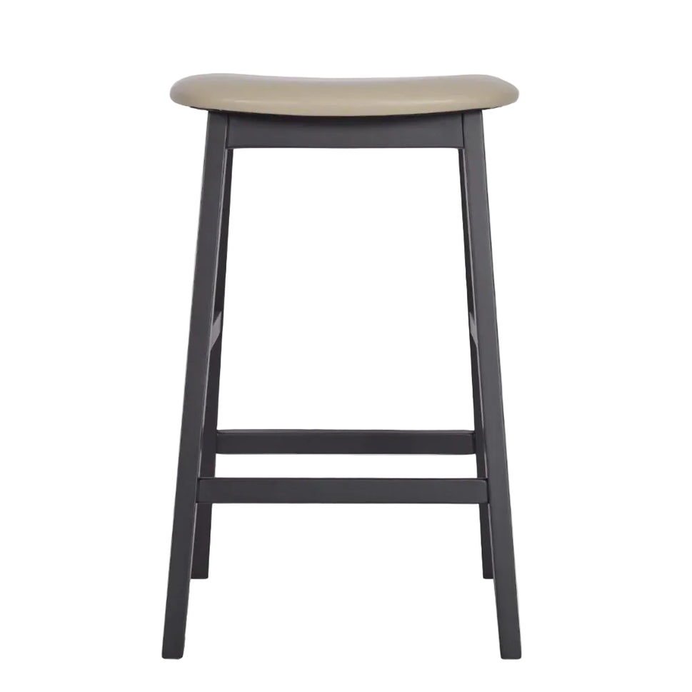 Savoy Wooden Upholstered Mid Height Stool