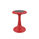 تبديل الصورة The Tokyo Weighted Wobble Stool features a modern design with a wide, round base, slim central support, and a flat, round black seat. Its vibrant red color makes it stand out against the plain white background. 3