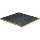 Switch Black Marble Laminate Gold Edge Restaurant Table Top - 25mm 2 image