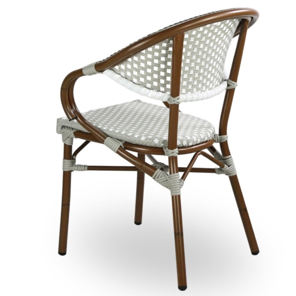 Luxe Parisian Bistro Outdoor Stacking Armchair